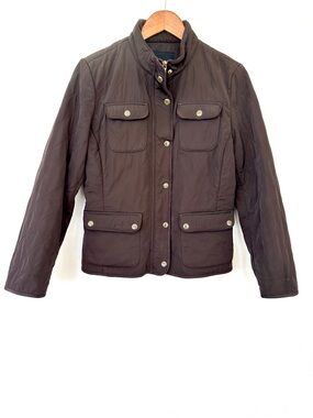 Talbots Quilted Brown Lightweight Jacket, Fall Season, Petite Size